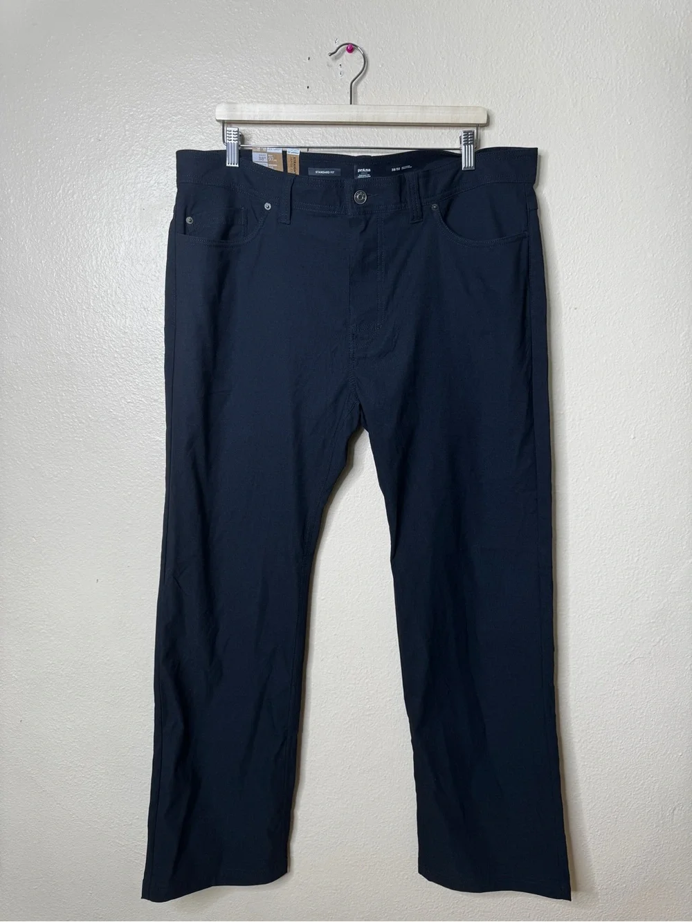 prAna Brion Pant II Men’s 38x32 Black Standard Fit ReZion Travel Pants NWT